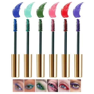 Image of Fiber lash Mascara, 6 Colors Colorful Waterproof Long lasting Charming Volume Eye Mascara for Eyelashes Set