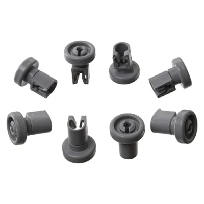 Image of Paxanpax PLD141 Upper Basket Wheel Compatible for AEG, Arthur Martin, Electrolux, Privileg, Rex, Zanussi ZDT6255, JLDWW1201, ESL6115, ZSF6128, ZSF6120 Type Grey (Pack of 8)