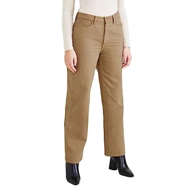 Image of DOCKERS Women&#039;s HIGH Waist Jean Cut Straight, Harvest Gold, 27 Regular