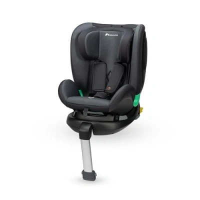 Image of Bebeconfort Evolvefix Plus I Size, 360 Swivel Car Seat, 012 Years, 40150Cm, Isofix Seat Group 0+/1/2/3, Rear Facing, 4 Recline Positions, Side Impact Protection, Support Leg, Tinted Black