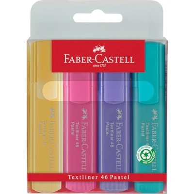 Image of Textliner Highlighter Pen 46 Pastel Colours Pack of 4