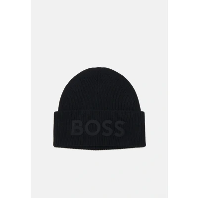 Image of BOSS Men&#039;s Afox_R Beanie, Black, ONESI