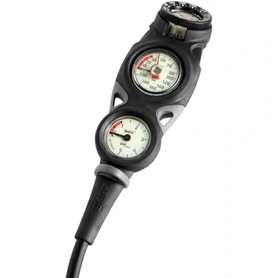 Image of Mares Instrument Mission 3 Pressure Gauge Black/Black, One Size IN