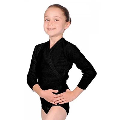 Image of Roch Valley Acrylic Crossover Cardigan 36&quot; Black