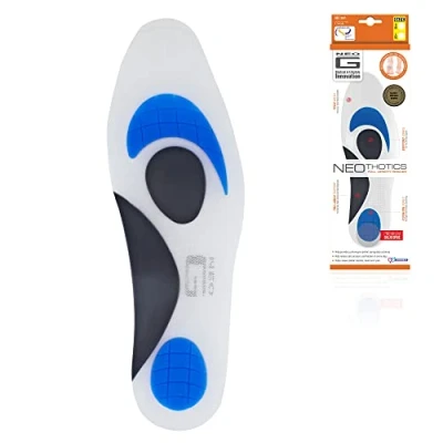Image of Neo G NeoThotics Full Length Insoles for Plantar Fasciitis Support, Flat Feet, Fallen Arch Support Orthotic &amp; Heel Pain Relief Silicone Gel Women and Men S/M