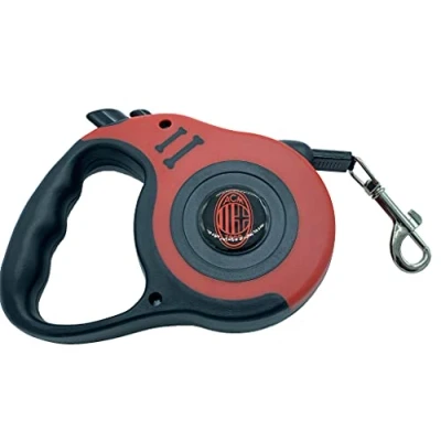 Image of AC Milan Only4fan S.r.l. PETLEASHACMILAN Leash, Black, Unique Unisex Adult