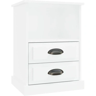 Image of vidaXL Bedside Cabinet High Gloss White 43x36x60 cm