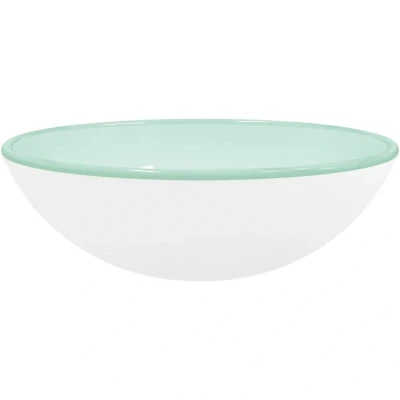Image of vidaXL Basin Tempered Glass 42x14 cm White