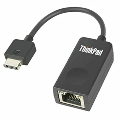 Image of Lenovo Cable,Dongle,RJ45,Luxshare 4X90Q84427, Wired, Ethernet, FRU01YU028 (4X90Q84427, Ethernet extension Gen 2, Black)