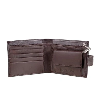 Image of AR BRAND EST. 2021 Mens RFID Blocking Genuine Leather Wallet with Safety Chain in Black or Brown (Brown)