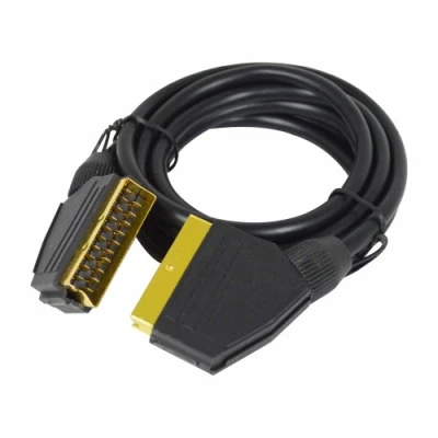 Image of Status Scart Lead 2 Meter 21 Pin to Cable Gold Plated 7mm OD Replacement S2MGPSCART1PK6