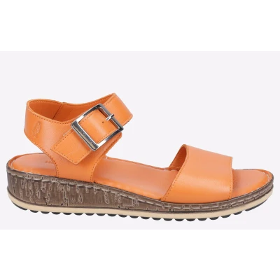 Image of Hush Puppies Women&#039;s Ellie Sandal Ladies Summer, Orange, 5 UK
