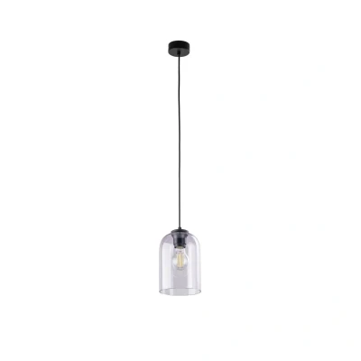 Image of Molly Slim Pendant Ceiling Light Black, Purple 1xE27