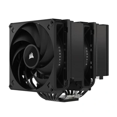 Image of Corsair A115 High Performance Tower CPU Air Cooler — Cools up to 270W TDP Slide and Lock Fan Mount Two AF140 ELITE Fans Easy Install Pre Applied Thermal Paste Black