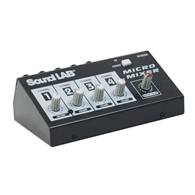 Image of Soundlab G105AA 4 Channel Mono Microphone Mixer 9V
