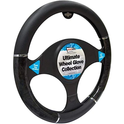 Image of Streetwize SWWG2 Metallic Effect Wheel Glove, 37 39 cm, Black/ Grey