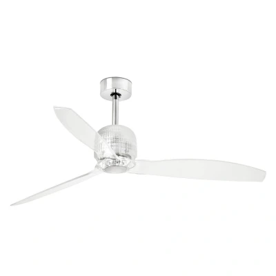 Image of Deco Chrome Ceiling Fan LED With DC Motor