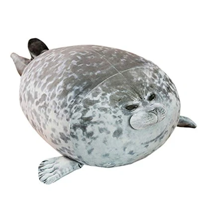 Image of OUKEYI Cute Seal Pillow，Stuffed Cotton Plush Animal Toy Lovely Ocean Plushies Hugging Pillow Cushion (15 in)