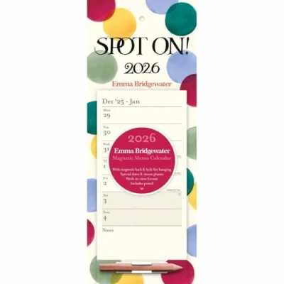 Image of Emma Bridgewater, Polka Dot Magnetic Slim Calendar 2026