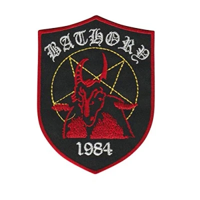 Image of Bathory Metal Band 1984 Patch Badge Embroidered Iron on Applique Souvenir Accessory