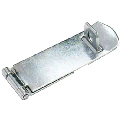 Image of Merriway BH01800 Safety Hasp and Staple, 115mm (4.1/2 inch) Galvanised/Rustproof, Grey, 115 mm