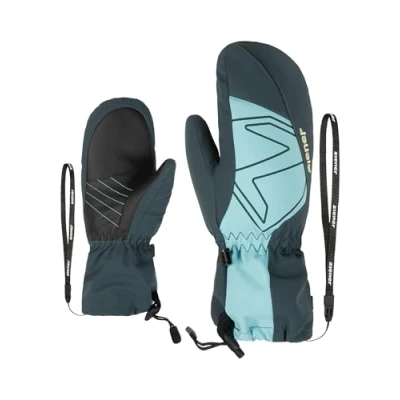 Image of Ziener LAVALINO Children&#039;s Ski Mitten/Winter Sports, Waterproof, Long Cuff, Dark Jungle, 7