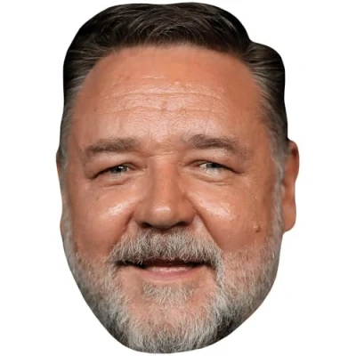 Image of Russell Crowe (Beard) Celebrity Mask, Flat Card Face, Fancy Dress Mask