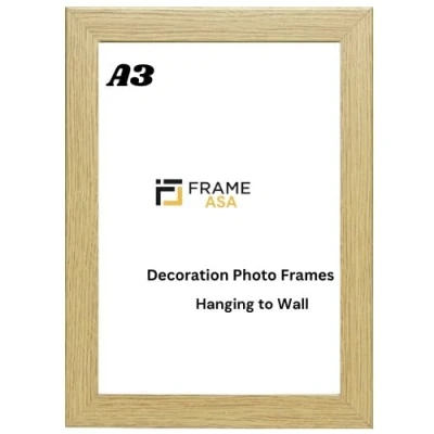 Image of Picture Frame A3 A4 A5 Size Home Decoration Photo Frames Wood Poster Wall Mountable Modern Certificate Document White Black Oak (Oak, A3)