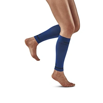 Image of CEP the RUN compression calf sleeves for women leg in blue an effective muscle activation Size II S
