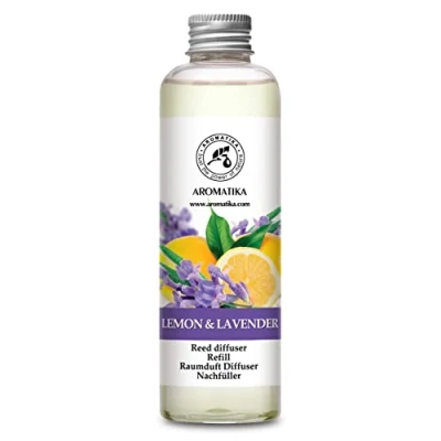 Image of Lemon Lavender Refill Reed Diffuser 200ml Wardrobe Freshener Home Fragrance Oil Air Aromatherapy Scented