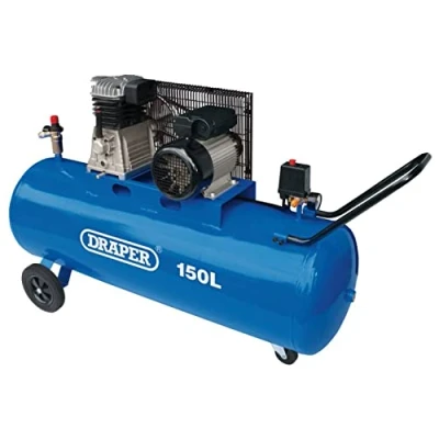 Image of Draper Wheeled Belt Driven Air Compressor, 150L, 2.2kW