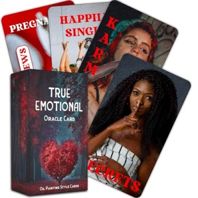 Image of QCFQCF Twin Flame Oracle Cards, Soulmate Deck, Karmic Cards for Beginners, Will Get to The True of Any Situationship