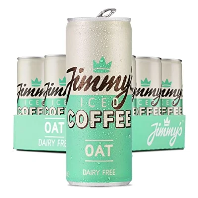 Image of Jimmy&#039;s Iced Coffee Oat SlimCan 12x250ml Multipack Dairy Free Vegan Latte Case
