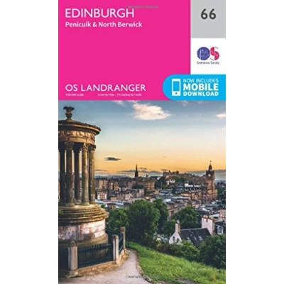 Image of Landranger 66 Edinburgh, Penicuik &amp; North Berwick Map With Digital Version