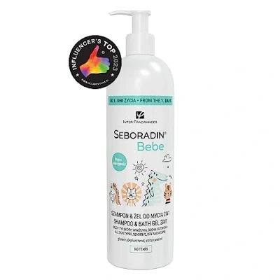 Image of Seboradin Bebe Shampoo &amp; Washing Gel 2 in 1 for Baby Children and People with Sensitive, Dry, atopic Skin, Gentle Cleaning, Care, no tears, 500 ml