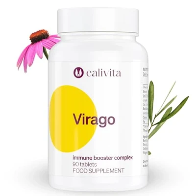 Image of Virago Lysine Cold Sore Treatment Vegan Immunity Booster with L Lysine, Olive Leaf Extract, Cat&#039;s Claw, and More 90 Tablets