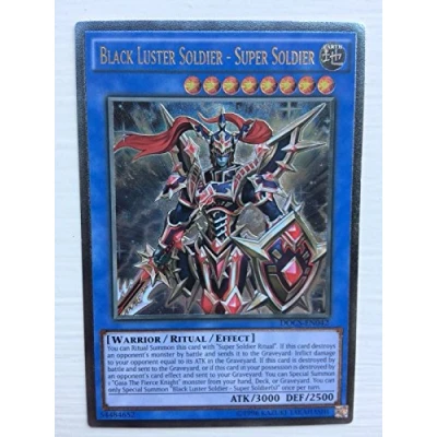 Image of yu gi oh YuGiOh DOCS EN042 1st Ed Black Luster Soldier Super Ultra Rare ( Wave of Light Single Card )