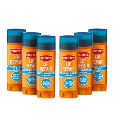 Image of O&#039;Keeffe&#039;s Lip Repair Cooling Relief Balm 4.2g (Pack of 6)
