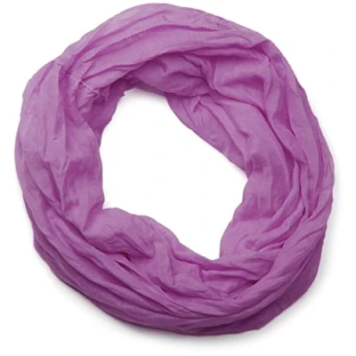Image of styleBREAKER lighter solid color loop tube scarf, silky, Unisex 01016076, Colour:Violet