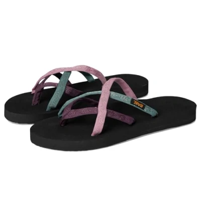 Image of Teva Women&#039;s Olowahu Flip Flop, Lilas Multi, 4 UK