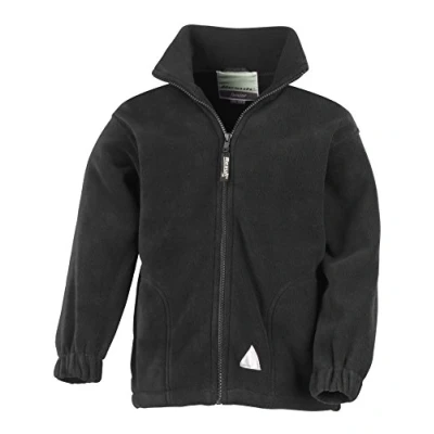 Image of Kids full zip fleece black 4 6
