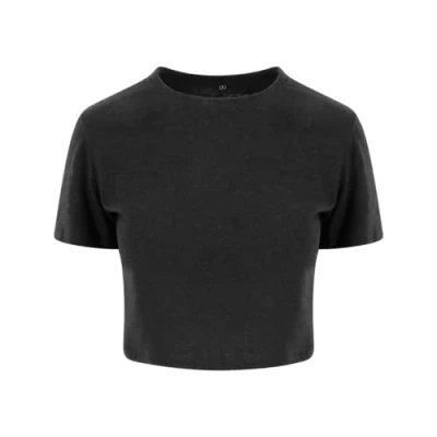 Image of AWDis Just T&#039;s Women&#039;s Triblend Cropped T Female Heather Black S