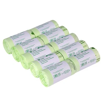 Image of Green Giraffe 500 x 8L Compostable Caddy Liners Food Waste Bin Bags 10 Rolls