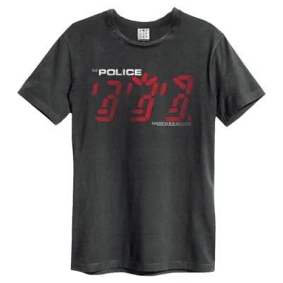 Image of Amplified Unisex Adult Ghost In The Machine Police T Shirt (M) (Charcoal)