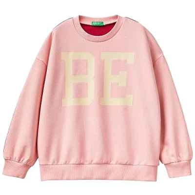 Image of United Colors of Benetton Girls and Girl&#039;s Jersey G/C M/L 32N4C10du Sweatshirt, Rosa 03z, 130 cm