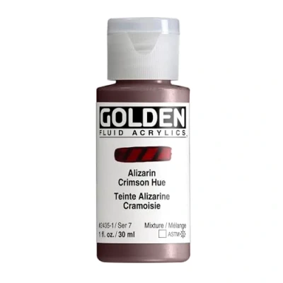 Image of Pro Art Golden Fluid Acrylic Paint 1 oz Historical Alizarin Crimson Hue