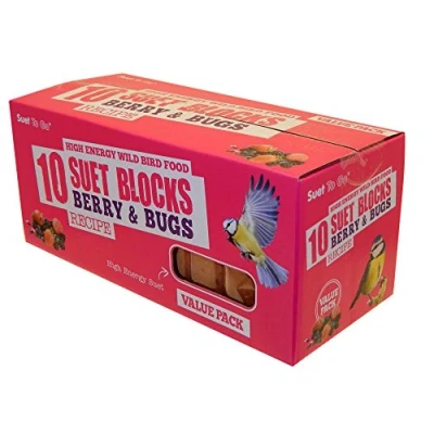 Image of Suet To Go Berry and Bugs Block Wild Bird Treat, 10 x 300 g