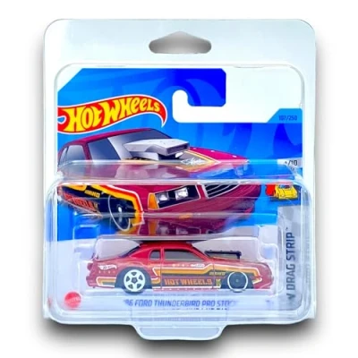 Image of Hot Wheels &#039;86 Ford Thunderbird Pro Stock (Dark Red) 4/10 HW Drag Strip 2023 107/250 (Short Card) COMES IN A KLAS CAR KEEPER PROTECTIVE COLLECTORS CASE HKK03