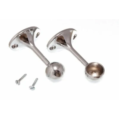 Image of Towel Rail END Rod Support Bracket 19MM Chrome Plated CP