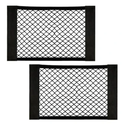 Image of Black Magic Adhesive Mesh Cargo Net Elastic String Pouch, Car Back Rear Trunk Seat for Car/Truck/Trunk(2 Pcak) 40 X 25cm